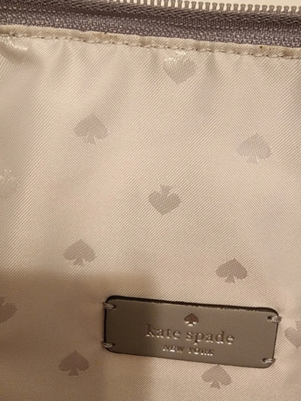 kate spade gray nylon tote with logo